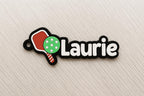 Personalized Pickleball Keychain with name for car keys, backpack, purse, bag - 3D printed - Charm - Custom Colors