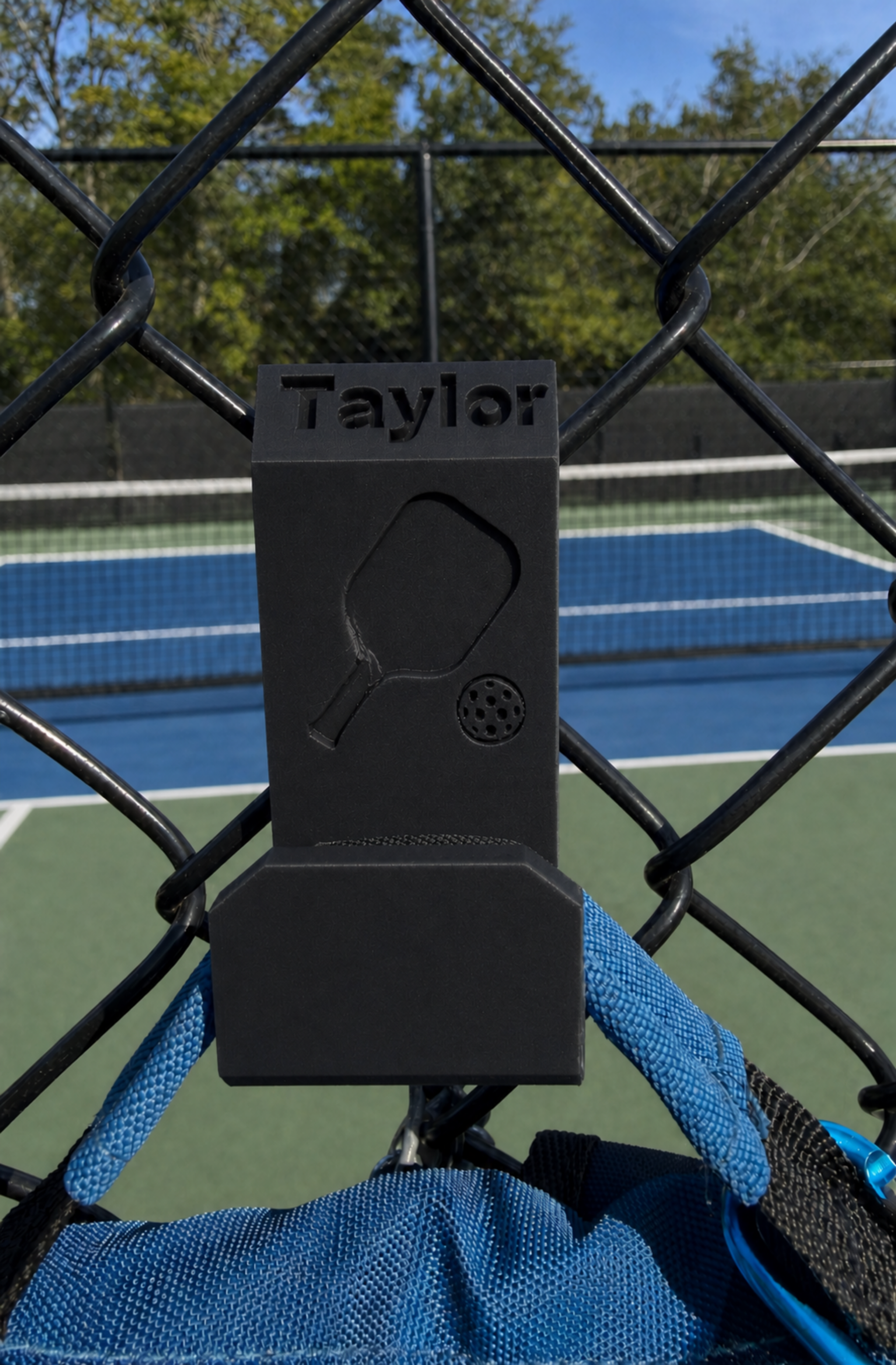 Pickleball Bag Hook - Hang on Fence to keep off ground and customize with your name!