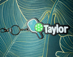 Personalized Pickleball Keychain with name for car keys, backpack, purse, bag - 3D printed - Charm - Custom Colors
